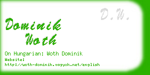 dominik woth business card